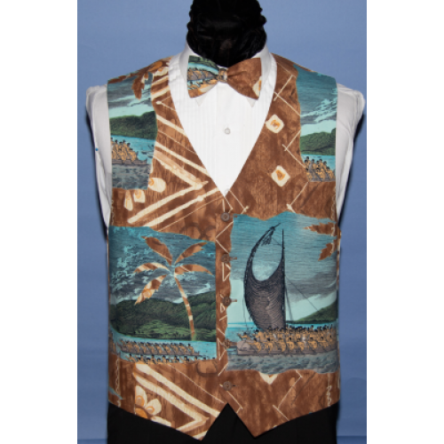 Caribbean Island Vest and Bow Tie Set 